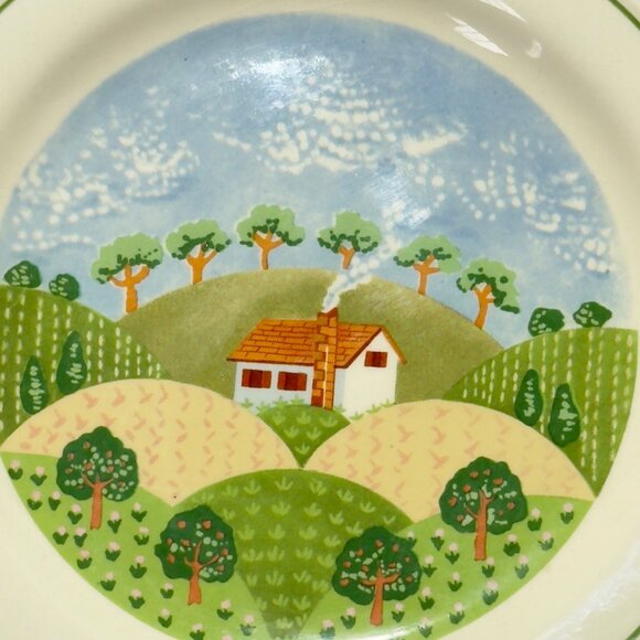 Sangostone Country Cottage Dinner Plates 10.5" Dia. Set Of Four - Picture 4 of 10